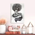 thumbnail image 5 of African American Mermaid Wall Art Canvas Black Mermaid Pictures Painting For Girls Living Room Bedroom Bathroom Framed 18x12 Inch, 5 of 6