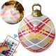 thumbnail image 5 of (Con Luces Con Control Remoto Y Bomba) Inflable Navideña PVC 60 Cm Gran Tamaño Con Luces Con Luces Y Bolas Navideñas Luminosas Con Luces Y Bomba (12) Rejilla Blanca, 5 of 9