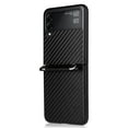 thumbnail image 6 of Allytech Case for Samsung Galaxy Z Flip 3 5G 2021 Released, Z Flip 3 Case, Carbon Fiber Shockproof Protective Ultra Slim Fit Shell Cover with Detachable Adjustable Shoulder Strap, Black, 6 of 9