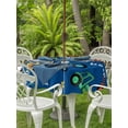 thumbnail image 4 of Outdoor Tablecloth with Umbrella Hole Zipper Cartoon Tractor Round Tablecloth 60" Waterproof Outside Table Cloth Cute Beep Car Digger Shovel Truck Blue Patio Table Cover Tablecloths for Picnic Party, 4 of 8