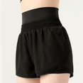 thumbnail image 5 of Gibobby Shorts Deportivo Ropa deportiva de verano, pantalones cortos deportivos de cintura alta 2 en 1, elásticos, de secado rápido, sueltos, para Yoga, gimnasio, pantalones c(Negro, XXL), 5 of 5