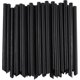 thumbnail image 1 of 100 Pcs Black Straws Jumbo Smoothie Straws, Plastic Disposable Wide-mouthed Large Straws(0.43" Wide X 9.45" Long), 1 of 5