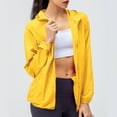 thumbnail image 5 of AherBiu Sports Jackets for Women Zip up Hooded Long Sleeve Lightweight Sunproof Outwear Solid Color, 5 of 6