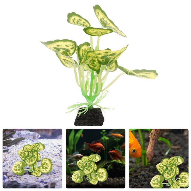 USHOBE 1Pcs Light Green Plastic Plants for Aquariums with Decorative and Landscape Design Functions