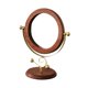 thumbnail image 2 of Espejo de maquillaje de madera, espejo giratorio para tocador, elegante centro de mesa, decoración. Oro, 2 of 9