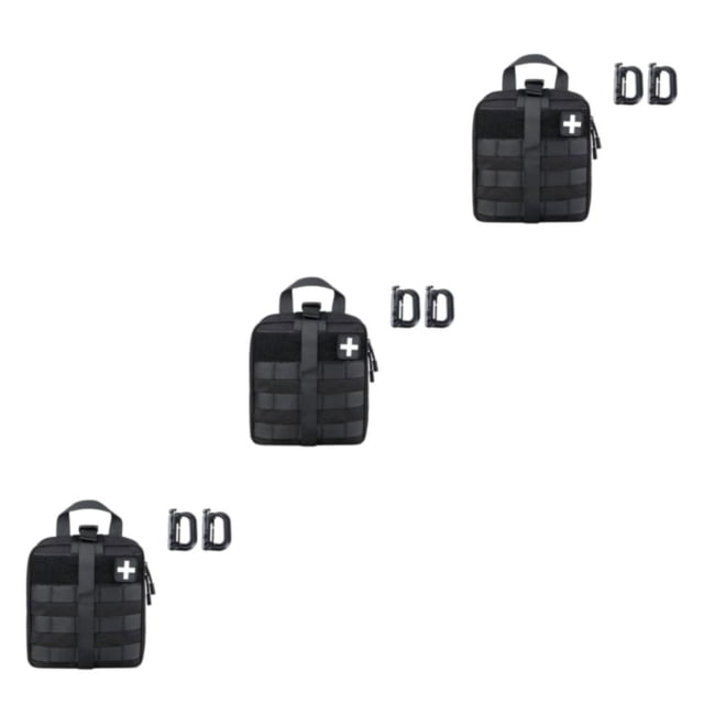 ZheElen Wide Application First Aid Kits Bag Outdoor Bag Foldable black 3Set