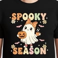 thumbnail image 3 of Spooky Season Retro Happy Halloween Ghost Toddler Girl – T-Shirt, Hoodie & Sweatshirt – Halloween Fun – Family Festivities, 3 of 6