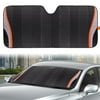 Auto Drive Sporty Black with Red Edge Color Sun Shade Size 63'' x 28.5''