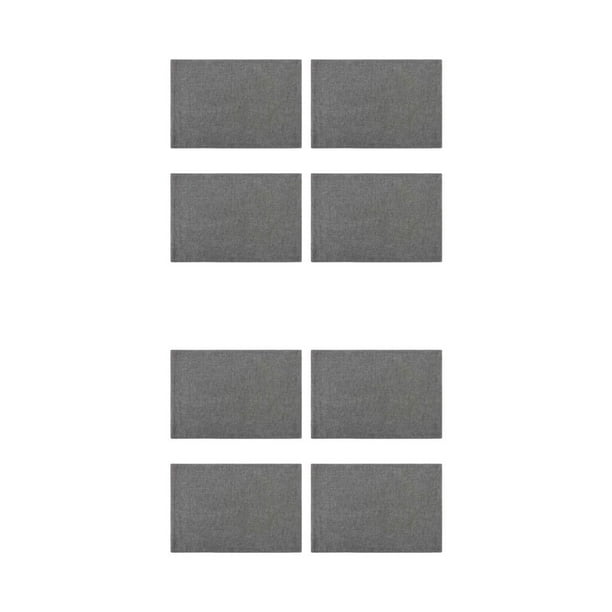 Matsuzay 4 Pieces Linen Double Layer Placemats Tableware Non-slide Table Dining Washable Placemat Outdoor Home Pad Cloth Cup Type1 NO1