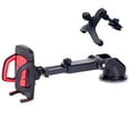 thumbnail image 1 of Soporte universal para teléfono 3 en 1 Ventilación de aire Tablero de instrumentos Soporte para parabrisas Soporte ajustable para teléfono con succión de rotación 360 Vogacara EL2108-03B, 1 of 2