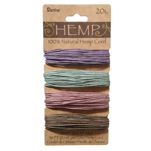 20Lb Hemp Cord 4X30Ft Vintage Grn Purple