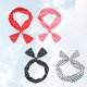thumbnail image 5 of 4 diademas con lazo para el pelo con diseño de lunares redondos, adorables diademas cruzadas para mujer, tocado rojo, rosa claro, negro y blanco., 5 of 5