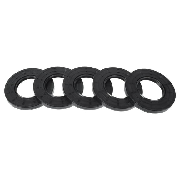 Unique Bargains Universal Oil Seal TC Double Lip w Steel Spring Seal Ring Rotary Shaft Seal 45x85x10mm High Pressure NBR Rubber Black 5 Pcs