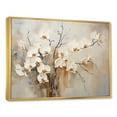 thumbnail image 2 of Designart "Blooming Beige Orchid" Orchids Floater Framed Canvas Wall Art, 2 of 5