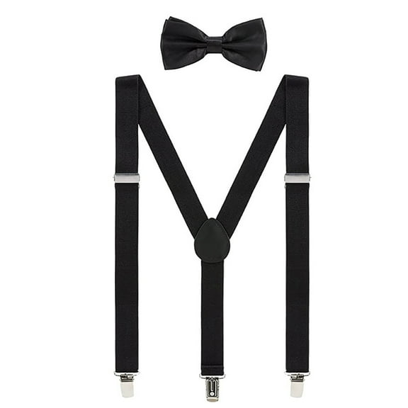 Men's Boys' Suspenders Bowtie Set