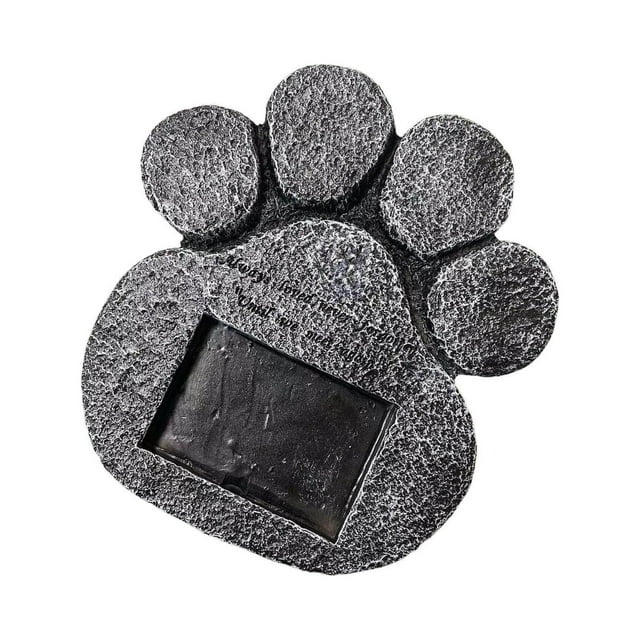 facefd Pierre Commémorative pour Animaux de Compagnie avec Fente pour Cadre Photo Personnalisable pour les Jardins