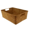 thumbnail image 1 of Miangastore 1Pc Woven Seaweed Basket Durable Rectangular Storage Box for Home Organization, 1 of 8