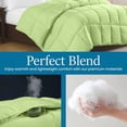 thumbnail image 6 of 100% Cotton All Season 1pc Box Stitched Comforter, Duvet Insert Cover, Pattern Solid Sage Color Super King (120"x120") Size Machine Washable Lightweight, 6 of 6