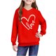 thumbnail image 5 of Sudadera con capucha y estampado de corazón de San Valentín, sudadera de manga larga para niños y niñas, chaqueta para niñas de talla mediana y grande., 5 of 7