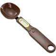 thumbnail image 1 of Cuchara para báscula de alimentos, báscula de cocina portátil Steelyard de alta precisión para el hogar 1,1 lb/500 g (0,1 g) Herramientas de pesaje de medición digital LCD electrónica (café), 1 of 4