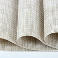 thumbnail image 6 of Uxcell Heat Resistant Removable PVC Table Woven Placemat Pure Beige 4Pack, 6 of 7