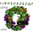 thumbnail image 3 of PMU 25 Ft Mardi Gras Garland – Shiny Tinsel Wire Garland for Mardi Gras, Halloween, Fall Festivals, Weddings & Birthdays, Comedy & Tragedy Ornament for Festive Home Decoration, 3 of 6