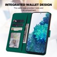 thumbnail image 3 of Cute Cartoon Wallet Phone Case for Samsung Galaxy S20 FE, with Card Holder Soft PU Leather Kickstand Cover for Men and Women Magnetic Shockproof Protective with Lanyard, Darkgreen, 3 of 9