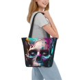 thumbnail image 2 of Fotbe Modern Abstract Colorful Skull B Bolsa de Playa con Estampado, Bolsa de Hombro, Bolsa de Mano Espaciosa, Bolsa de Viaje Ligera, Bolsa de Compras Versátil, 2 of 6
