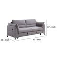 thumbnail image 5 of Sleeper Sofa with Pillow Back and 2 USB Ports, Gray, 5 of 5