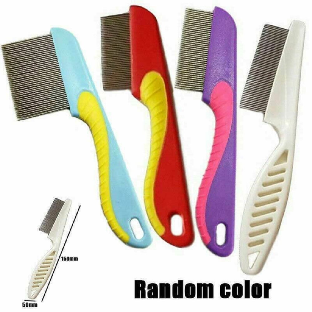 Lice Comb Hair Brush Remove Lice Eggs Ticks Nit Stainless Steel Kids