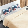 thumbnail image 5 of Yayeee Pillowcase King Size Set of 2 Satin Wrinkle Resistant Pillow Case, Blue Geometric, 5 of 8