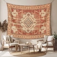thumbnail image 2 of Orange Boho Tapestry for Bedroom Wall Hanging Tapestry, Geometric Antique Tribal Retro Ethnic Ceiling Backdrop Tapestries Poster Blanket Wall Decor for Teens Room Living Room Dorm 51" x 59", 2 of 8