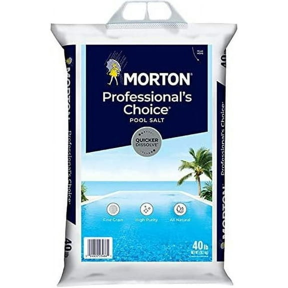 Morton Salt F134660000 Pro Pool Salt, 40 lb, White