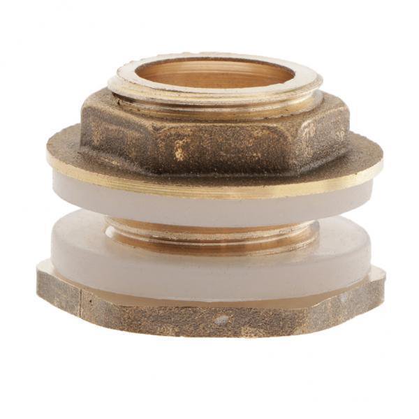 Paquete de 2-8 Conectores de Latón para de Agua, Montaje de Mamparo con Goma DN15 24mm 2 piezas Gloria conector de tanque de agua de latón