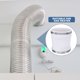 thumbnail image 5 of Adaptador de conducto Uxcell redondo a ovalado, conector de manguera de ventilación de secadora ovalada empotrada con abrazadera de acero inoxidable, blanco, 5 of 7