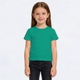 thumbnail image 5 of Huanglei Soft Kids Tee Breathable Basic Short Sleeve Shirt For Girls And Boys Comfortable Casual Round Neck Top For Children Soft Cotton Tees ,9-10 Years ,Green, 5 of 6