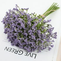 NAMZI Artificial Baby Breath Flowers Purple Gypsophila Bouquets 16 pcs Real Touch Flowers for Wedding Party Home Decoration