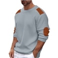 thumbnail image 1 of Chandail à Capuche Mode pour Hommes Automne Hiver Manches Raglan Chandail Décontracté Manches Longues Col Fileté Haut Confortable Doux Respirant, 1 of 8