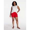 thumbnail image 2 of Time and Tru Women's Mid Rise Roll Cuff Denim Shorts, 4" Inseam, Sizes 0-20, 2 of 6