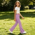 thumbnail image 6 of Fancifize Teen Girls Flare Leggings Kids Mid Rise Yoga Bell Bottom Joggers Workout Trousers 5-15 Years, 6 of 7