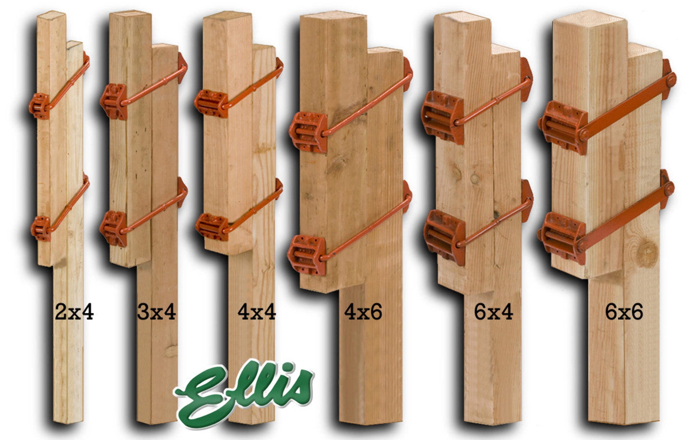 Ellis Manufacturing  - Shore Clamps - 4x6 Nominal Lumber Size - Adjustable Support