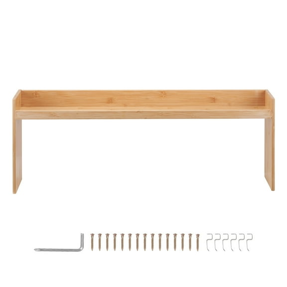 KFFKFF Above Cooktop Rack, Kitchen Stove Top Spice Holder, Condiment Racks, Spice Arrangement Tool, Simple to Put Together Counter Storage Method, Kitchen Accessories with 6 Hooks