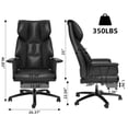thumbnail image 3 of Executive Office Chair Home Pu Leather Computer Desk Chair with Soft Armrest, 3 of 7
