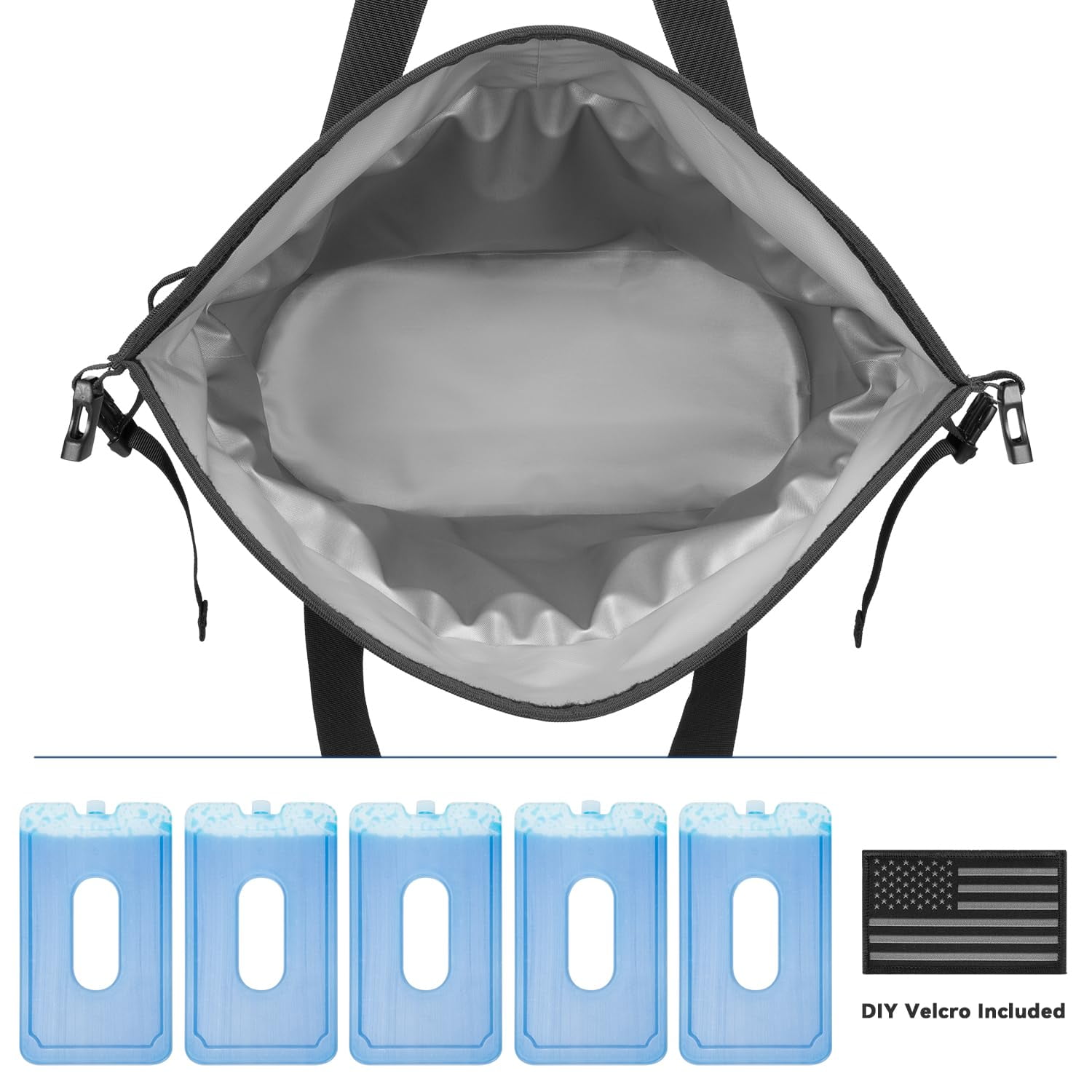 40 Can Soft Cooler Bag, Insulated Leak-Proof Roll-Top, Waterproof Seal, Portable Ice Chest for Camping, Beach, Picnics, 24HR Cold Retention
