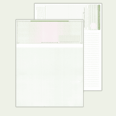 Compuchecks 50 High Security Blank Check Top - Green Red Mazed - Computer Voucher Checks Compatible with QuickBooks And Any laser Or Inkjet Printer