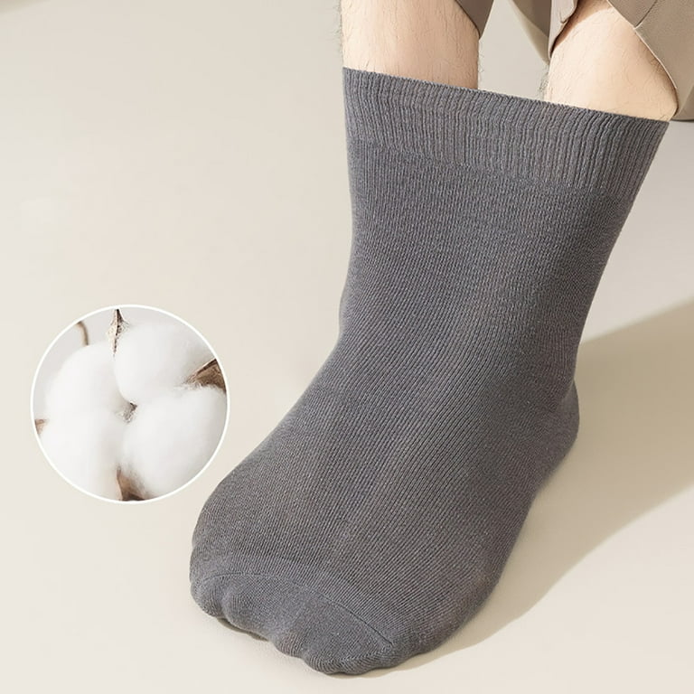 Mens Quarter Socks, Audhol Women's Crew Socks Thin Loose Fit Soft Wide  Stretchy Toe Shoe Mens Socks Dark Gray One Size - Walmart.com