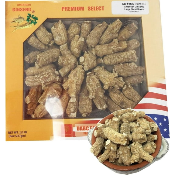 DABC OAK LAND DOL Hand-Selected A Grade Cultivated Wisconsin American Ginseng Roots,Pearl Ginseng X-Large 美國威斯康辛州西洋參/花旗參 禮盒裝 066
