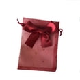 thumbnail image 1 of Bearachild Bolsa de tul de 30 Uds., exquisita bolsa transparente con cordón, bolsas de ñame, cordón con lazo, bolsillo para dulces, cinta para Kits de decoración para fiestas vino rojo 11*16cm, 1 of 6