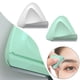 thumbnail image 4 of 2 piezas Herramienta Cuchillo ligero Facial Facial Facial Acero inoxidable Desafío Removerl Maquillaje Triángulo para mujer , blanco verde Macarena recortadora de cejas, 4 of 8