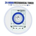 thumbnail image 3 of Temporizador temporizador Mecánnico de 24 Horas Con Batería Intervalos de 15 Minutos Pins Push Falla de Potencia 100V-240V 15 A Interruptor de Tiempo Din Rail ideal para luces LED, 3 of 6